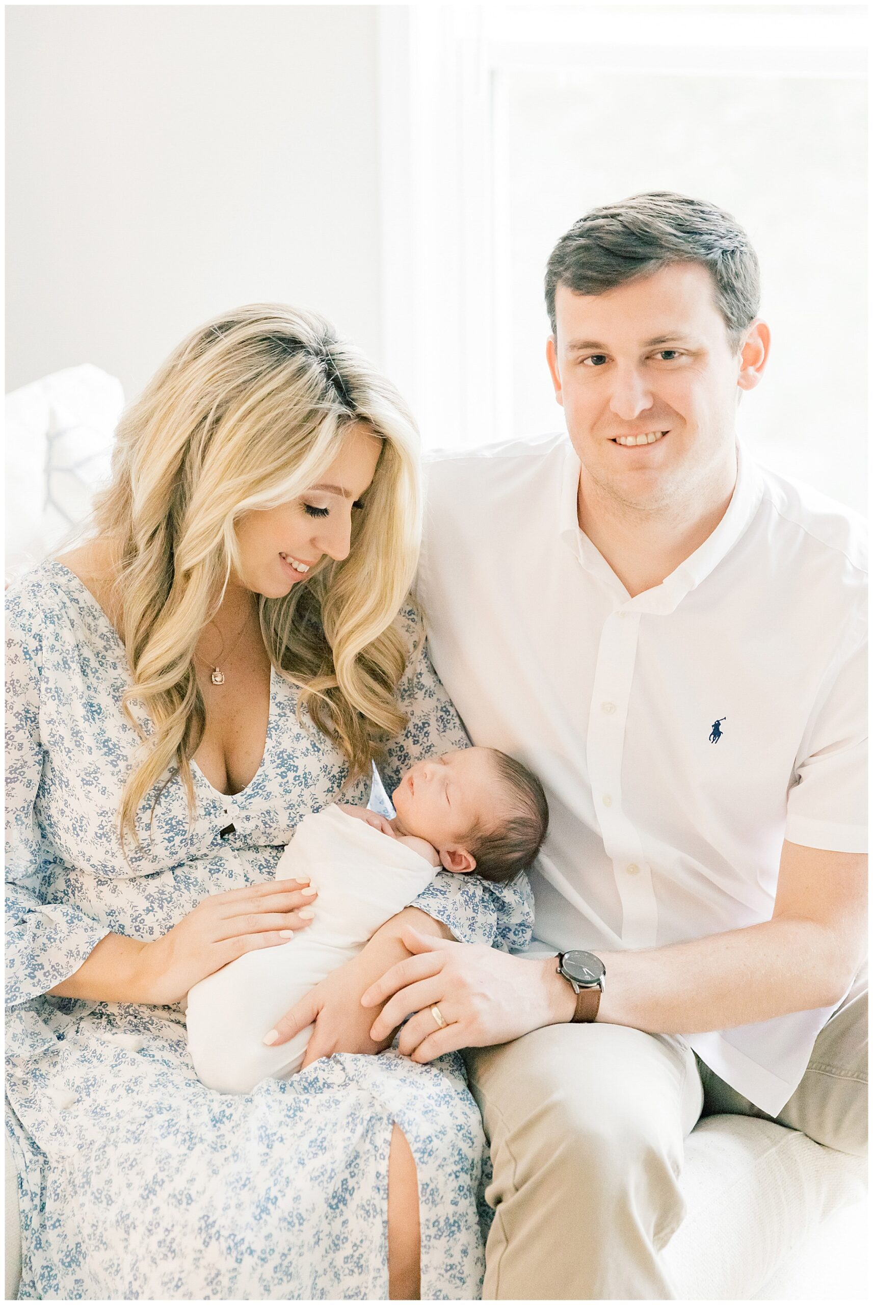 Mama and dad with newborn baby boy - Katie Petrick Photography