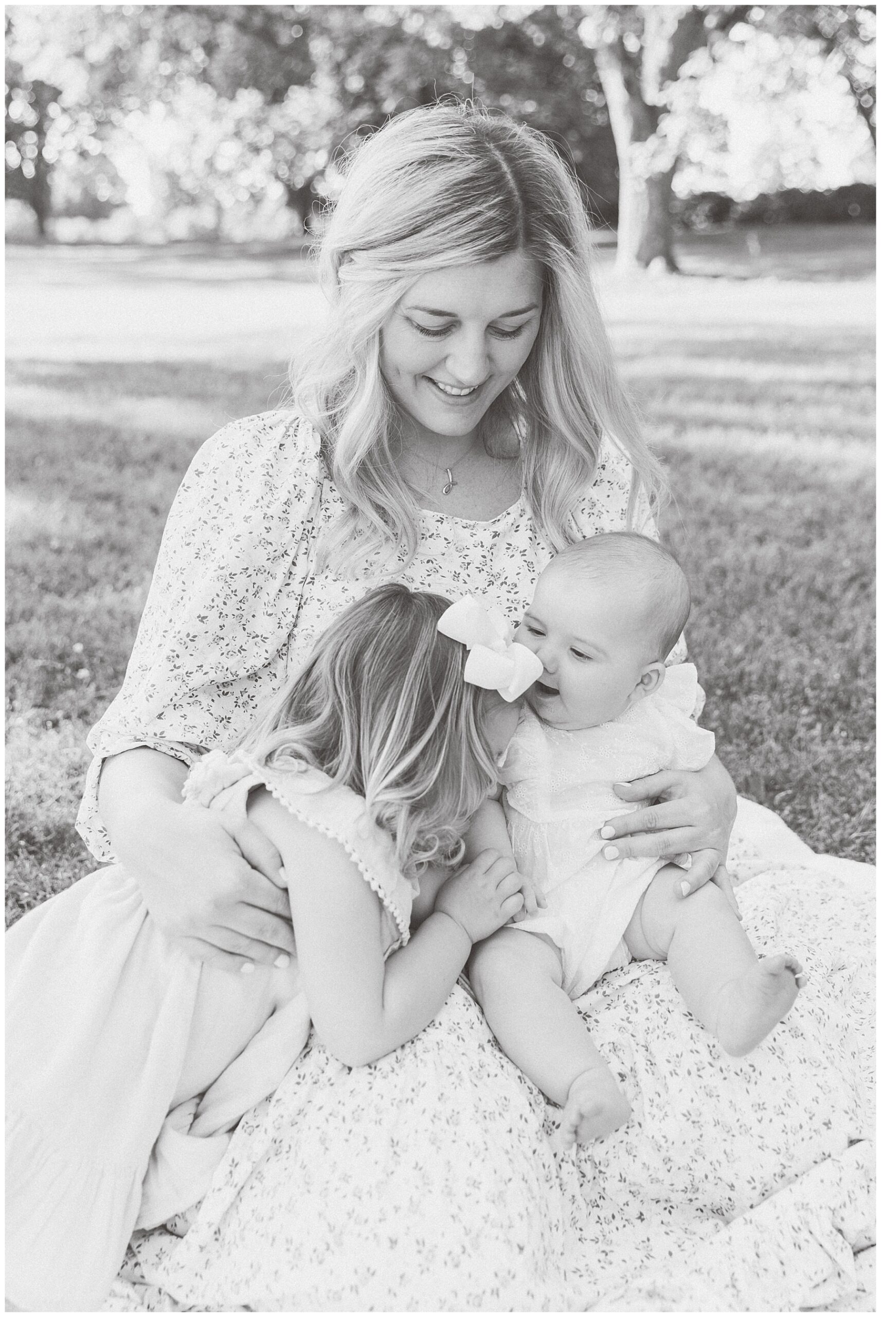 mom and her babies during family photography session by Katie Petrick Photography