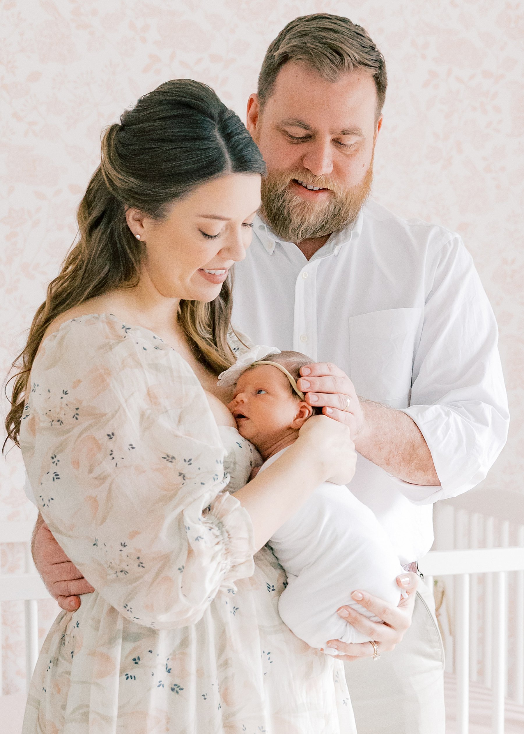 Charlotte Newborn Photographer during lifestyle newborn session by Katie Petrick Photography