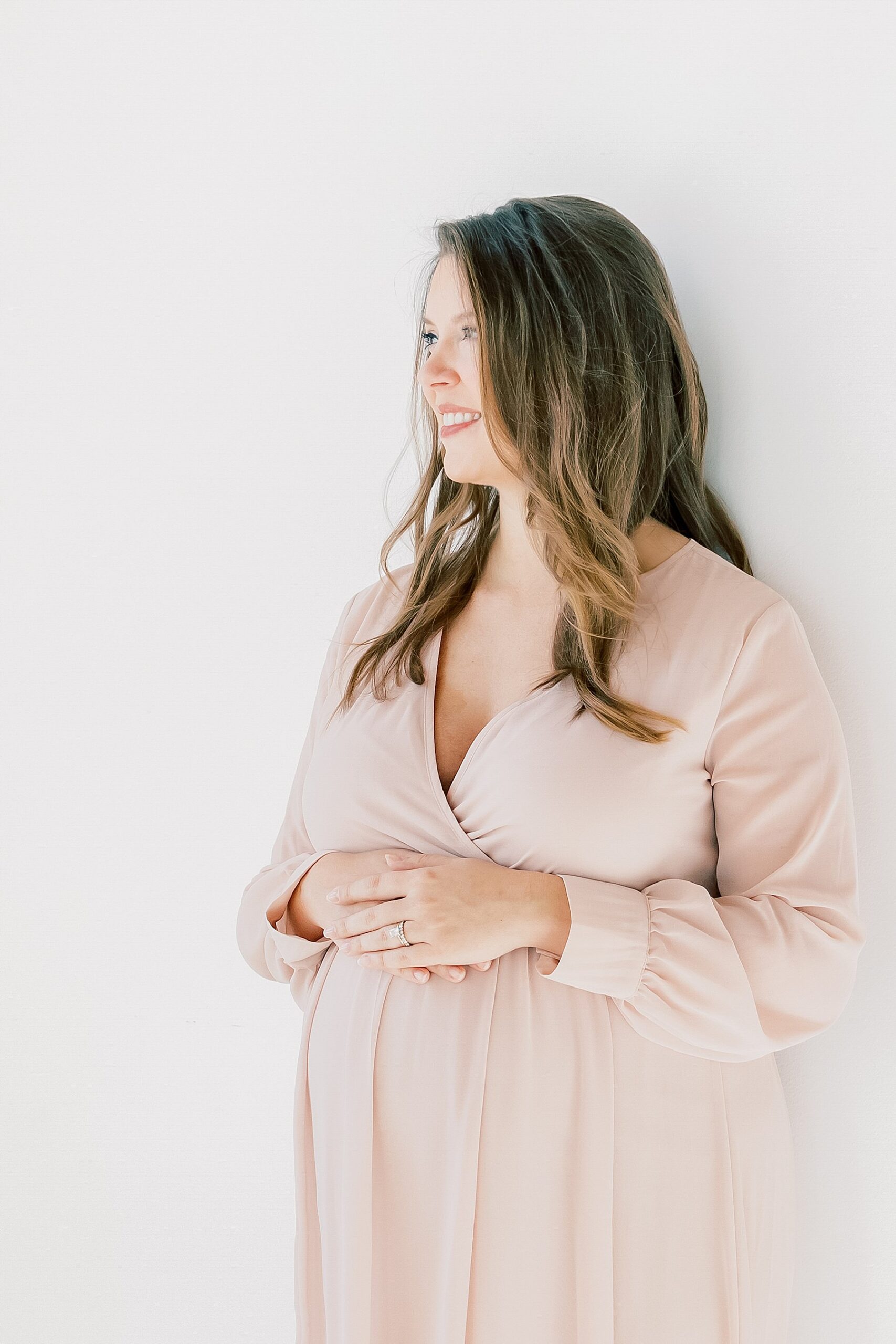Maternity studio photography session in Charlotte NC by Katie Petrick Photography